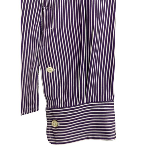 Ralph Lauren Shirt Men's Extra Large Long Sleeve Button-Down Striped Purple - Picture 5 of 11